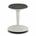 Hon Revel Adjustable H Fidget Stool, Backless, 13.75 in.-18.5 in. Seat H, Charcoal Seat, White Base HONEFS01S